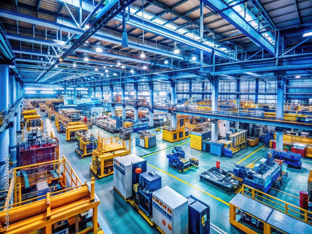 Advanced manufacturing equipment in a modern industrial facility showcasing innovation and technology Advanced manufacturing equipment in a modern industrial facility showcasing innovation and technology