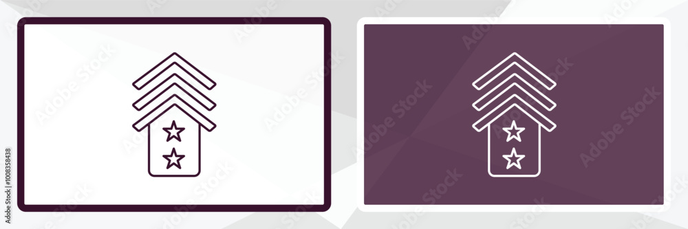 lieutenant outline icon. Linear vector from army and milatry concept. Thin line white and black lieutenant icon isolated on white and dark background lieutenant outline icon. Linear vector from army and milatry concept. Thin line white and black lieutenant icon isolated on white and dark background
