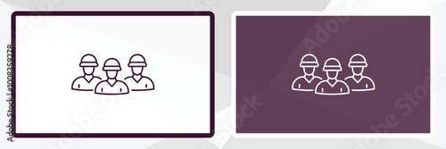 brigade outline icon. Linear vector from army and milatry concept. Thin line white and black brigade icon isolated on white and dark background