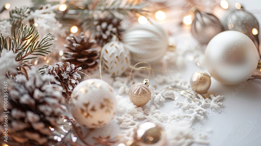 Festive decorated tree with blurred background for Christmas or New Year blank space Festive decorated tree with blurred background for Christmas or New Year blank space