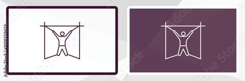 torture outline icon. Linear vector from army and milatry concept. Thin line white and black torture icon isolated on white and dark background