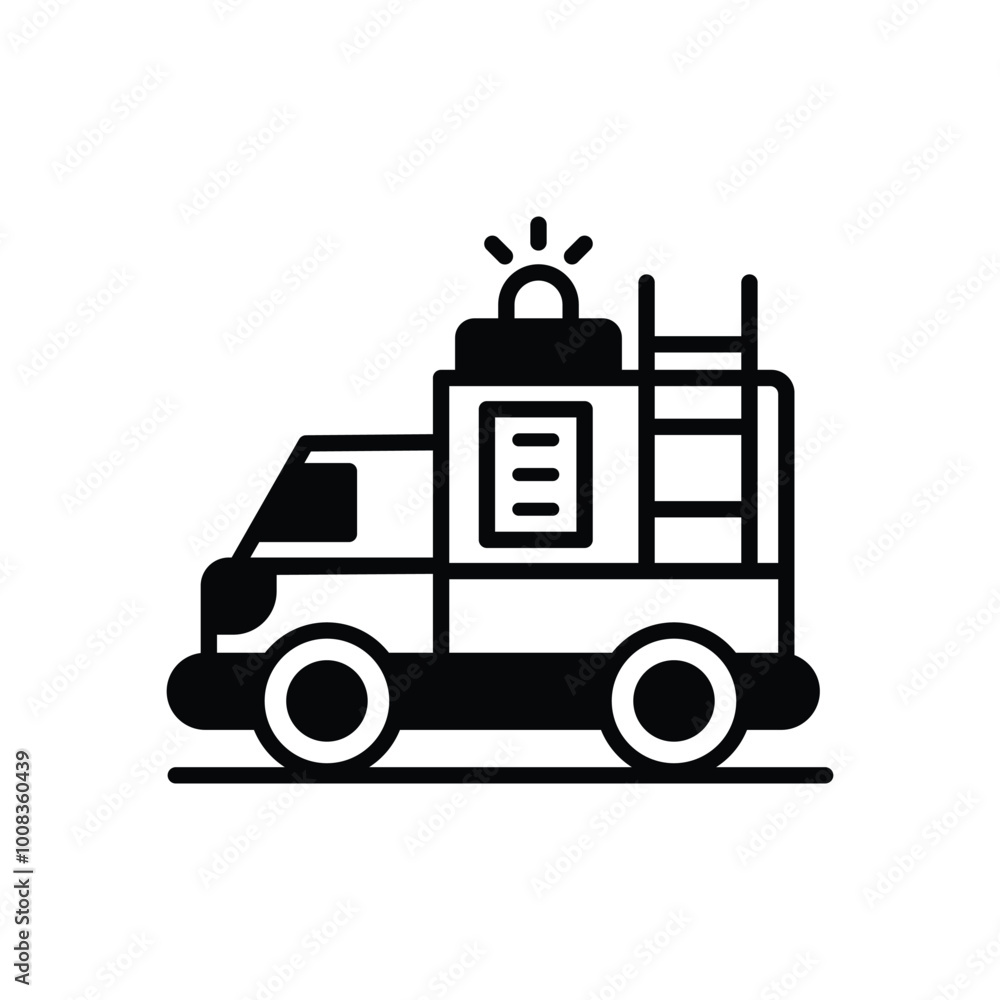 Fire Truck icon vector stock illustration Fire Truck icon vector stock illustration