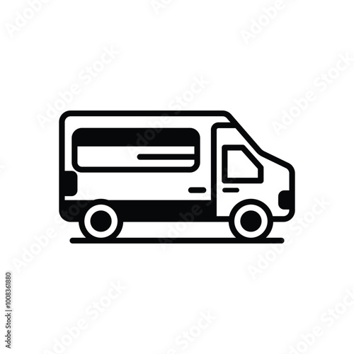 Van icon vector stock illustration