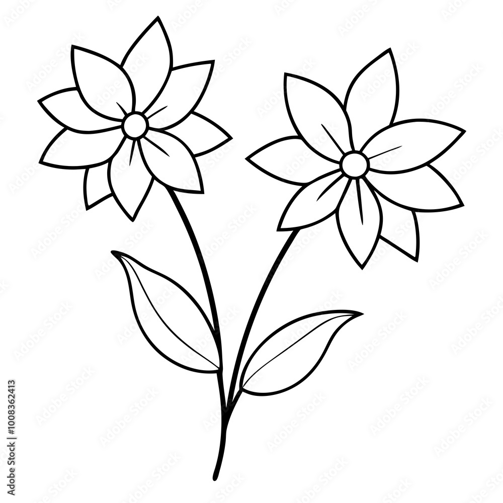 Fototapeta premium Colorful Coreopsis Blossoms Vector Artwork for Nature Enthusiasts