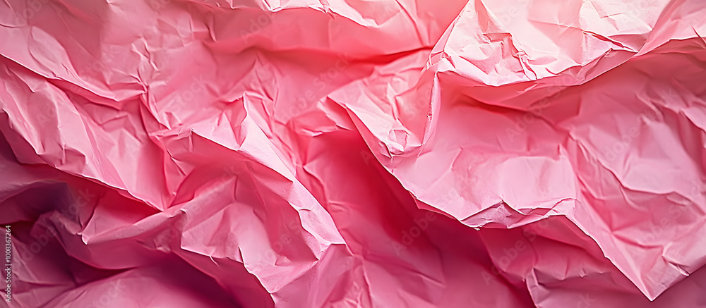 A detailed shot of crumpled pink paper as a backdrop with copy space image A detailed shot of crumpled pink paper as a backdrop with copy space image