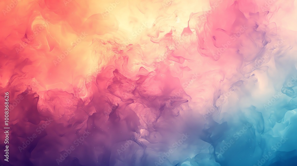Fototapeta premium Abstract colorful smoke background with pink, orange, and blue hues. Perfect for design projects.