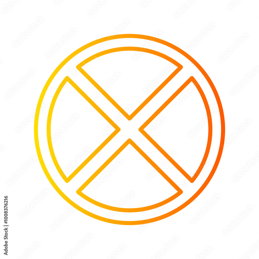 no stopping gradient icon no stopping gradient icon
