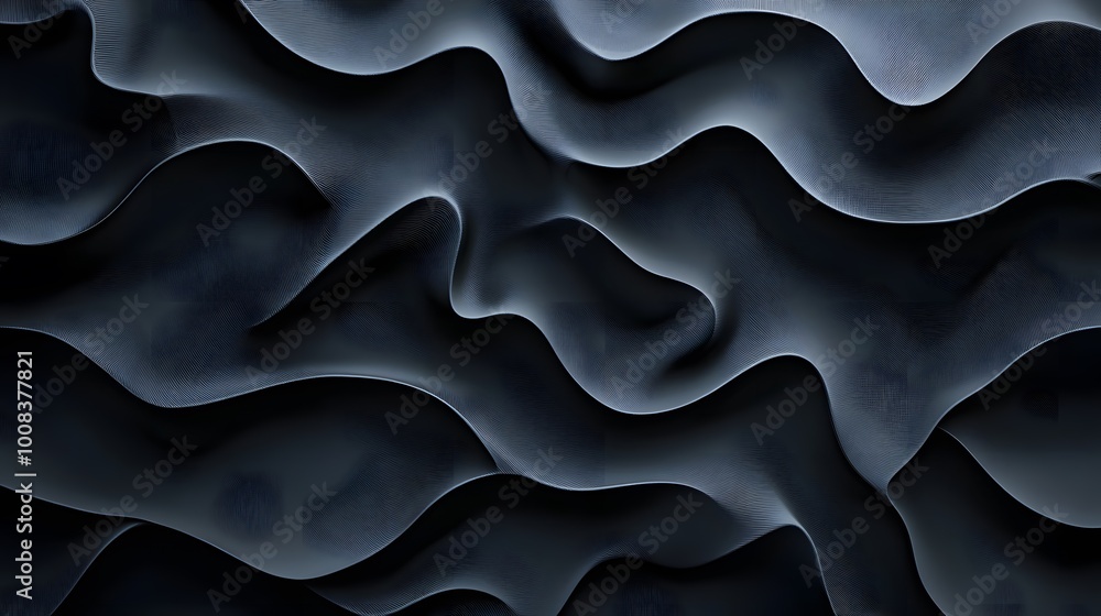 Abstract dark waves creating a dynamic, fluid texture. Abstract dark waves creating a dynamic, fluid texture.