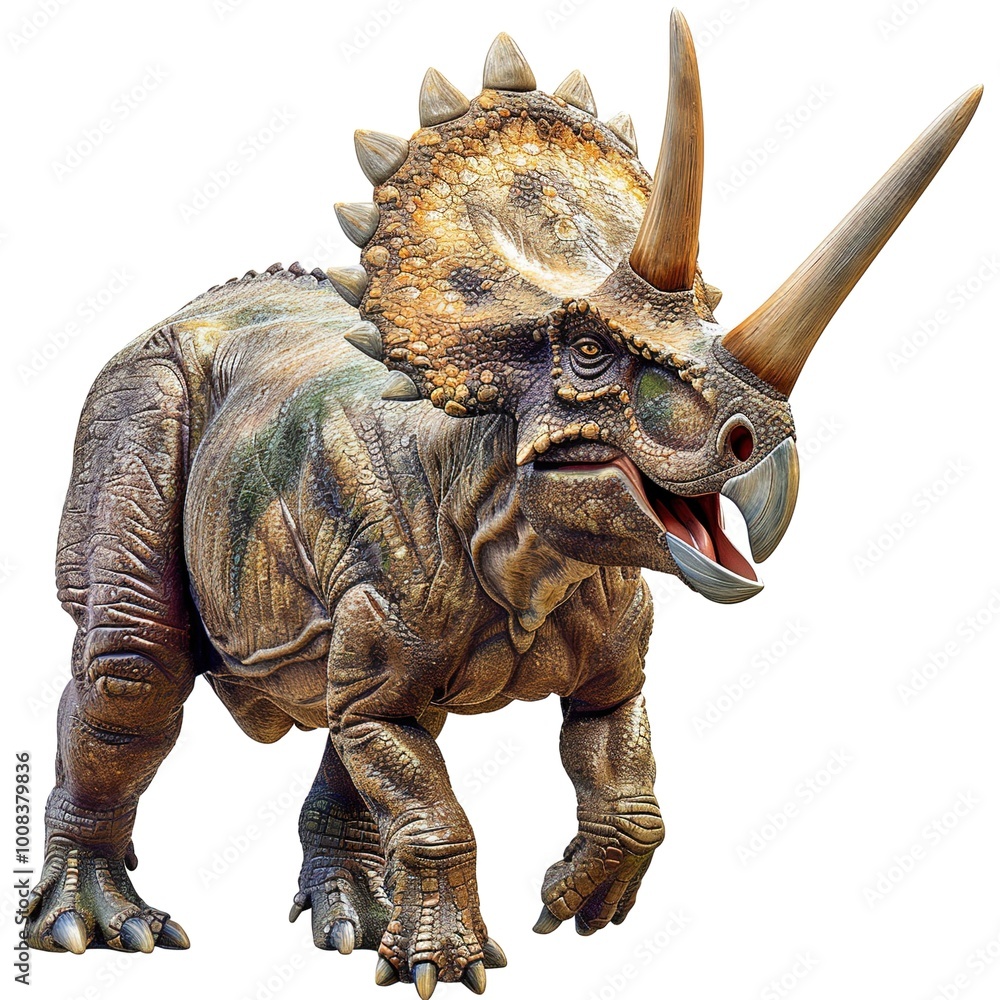 Obraz premium triceratops isolated on white isolated on white 