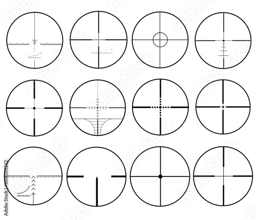 Sniper, Assault Military Rifles Reticules Models 