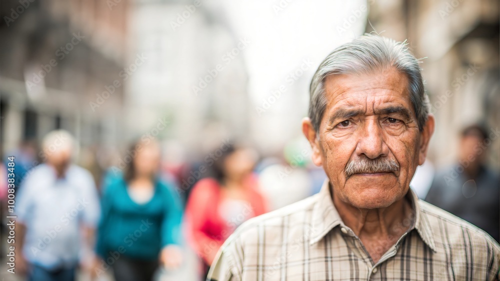 Latin Senior Man Looking at Camera Outdoors in Mexico City, Hispanic Adult Portrait
Latin Senior Man Looking at Camera Outdoors in Mexico City, Hispanic Adult Portrait