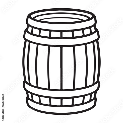 Barrel vector icon art illustration silhouette