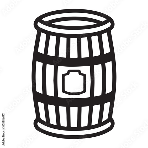 Barrel vector icon art illustration silhouette