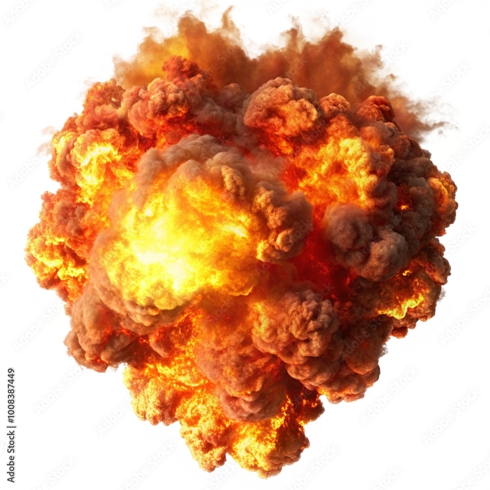 Blazing Fire Explosion with Fiery Debris Blazing Fire Explosion with Fiery Debris
