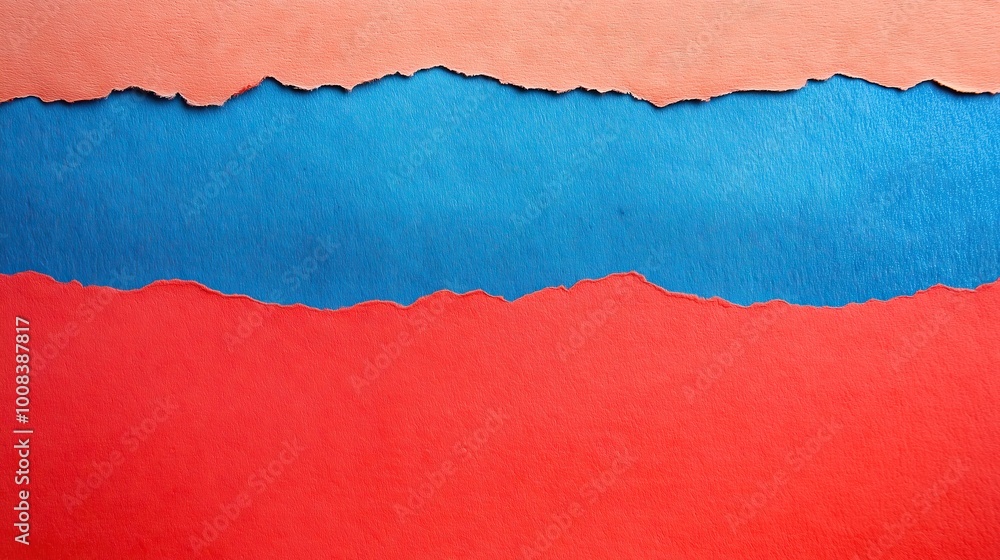 Torn red blue paper, wallpaper, texture background Torn red blue paper, wallpaper, texture background