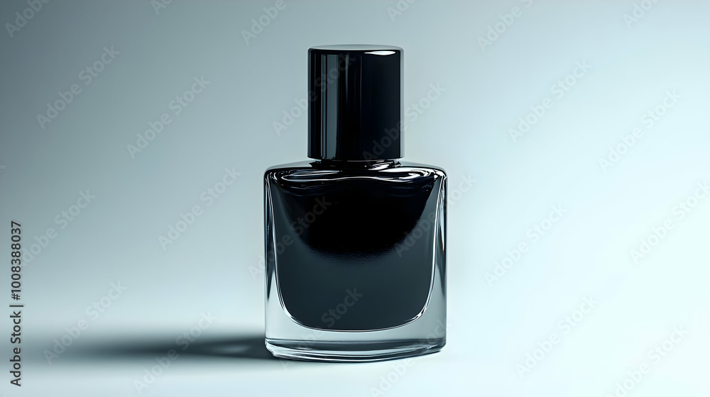 Black Nail Polish Bottle 3D Illustration Black Nail Polish Bottle 3D Illustration