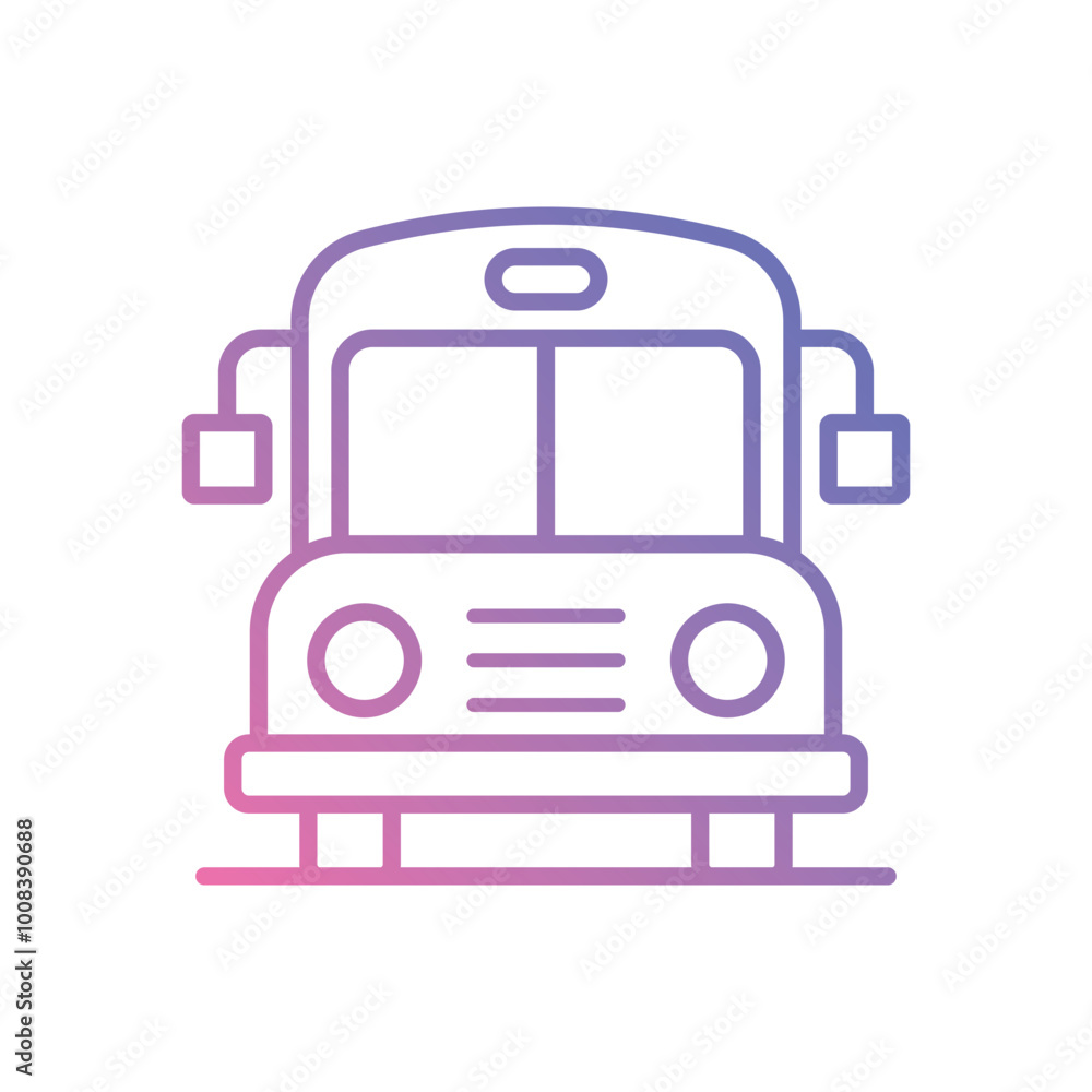 School Bus icon vector stock illustration School Bus icon vector stock illustration