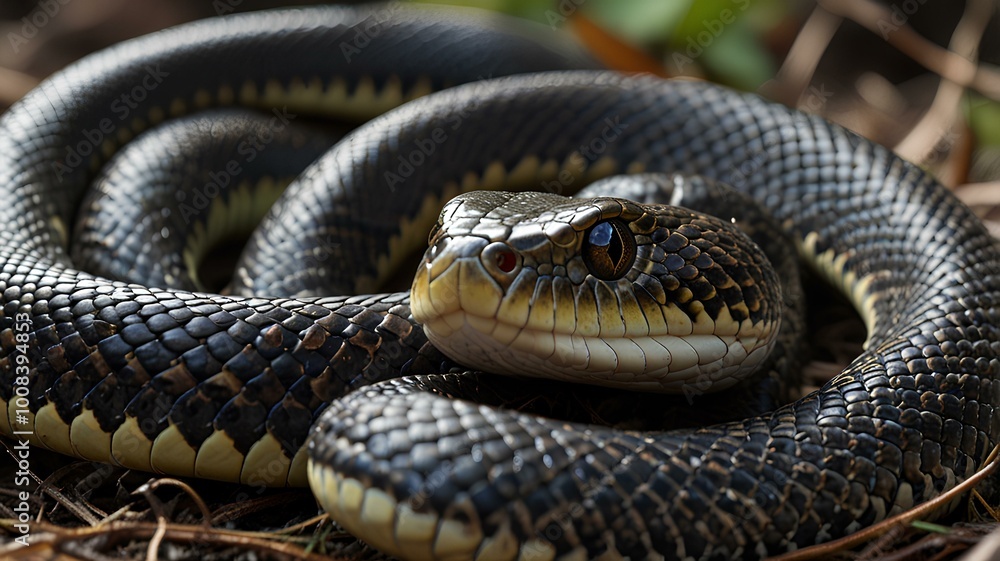 Close up of snakes tangled together. Close up of snakes tangled together.