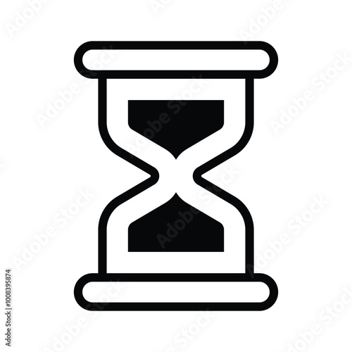 An amazing icon of hourglass in trendy design style