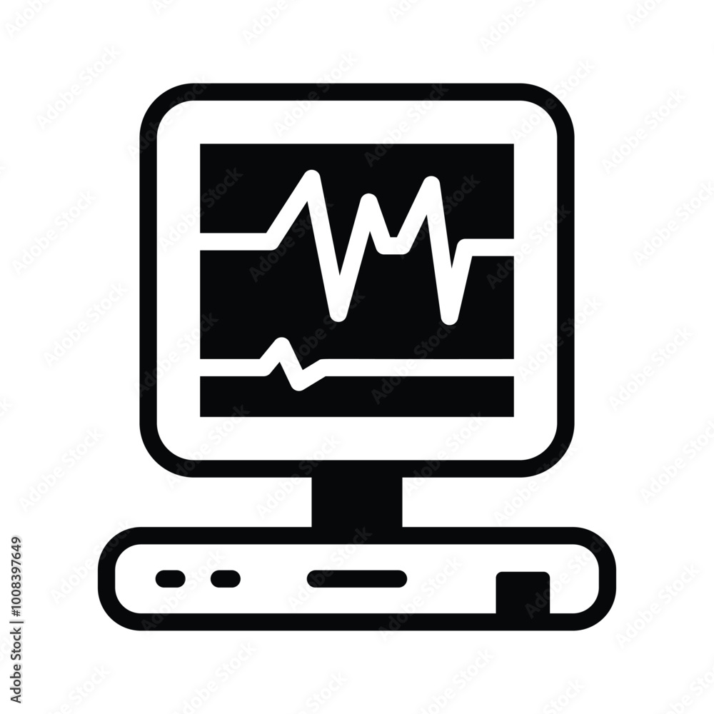 A heart monitor used for tracking heart rate and health diagnostics A heart monitor used for tracking heart rate and health diagnostics