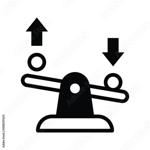 A seesaw icon demonstrating balance and play in physics