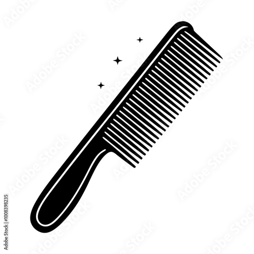 comb silhouette icon with Transparent Background Clipart