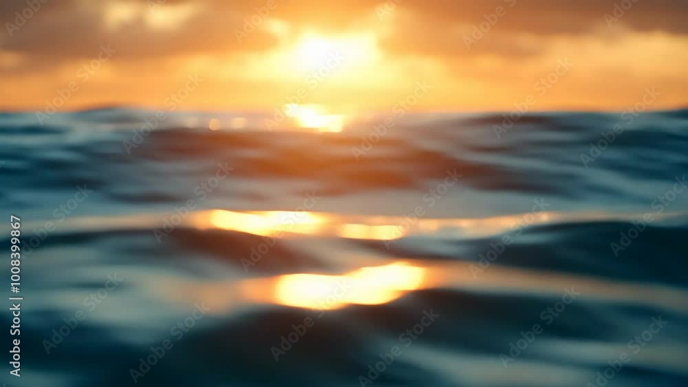 Beautiful sunset over the ocean with vibrant colors reflecting on the water Beautiful sunset over the ocean with vibrant colors reflecting on the water