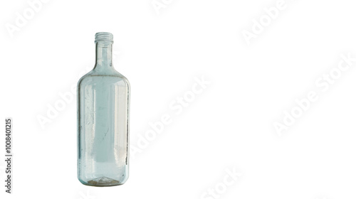 Glass bottle on transparent background