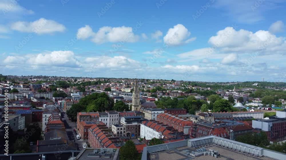 Aerial View of Buildings at Central Bristol City of Southwest of England, United Kingdom. May 27th, 2024 Aerial View of Buildings at Central Bristol City of Southwest of England, United Kingdom. May 27th, 2024