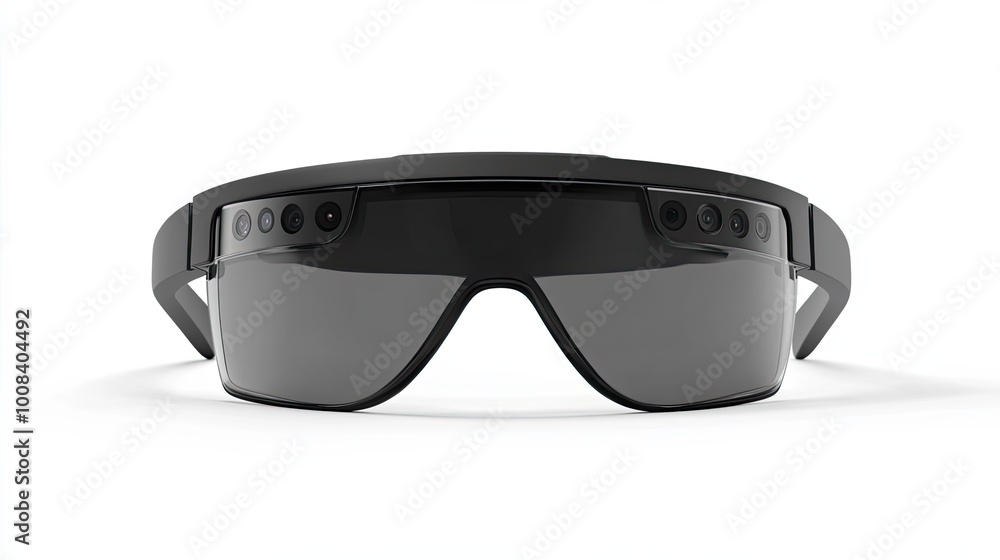 Black Futuristic Sunglasses with Multiple Cameras Black Futuristic Sunglasses with Multiple Cameras