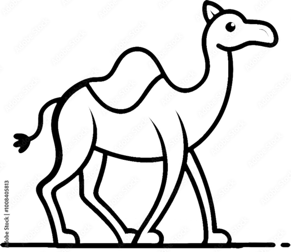 Fototapeta premium Unique Black Camel Clipart for Graphic Design. 