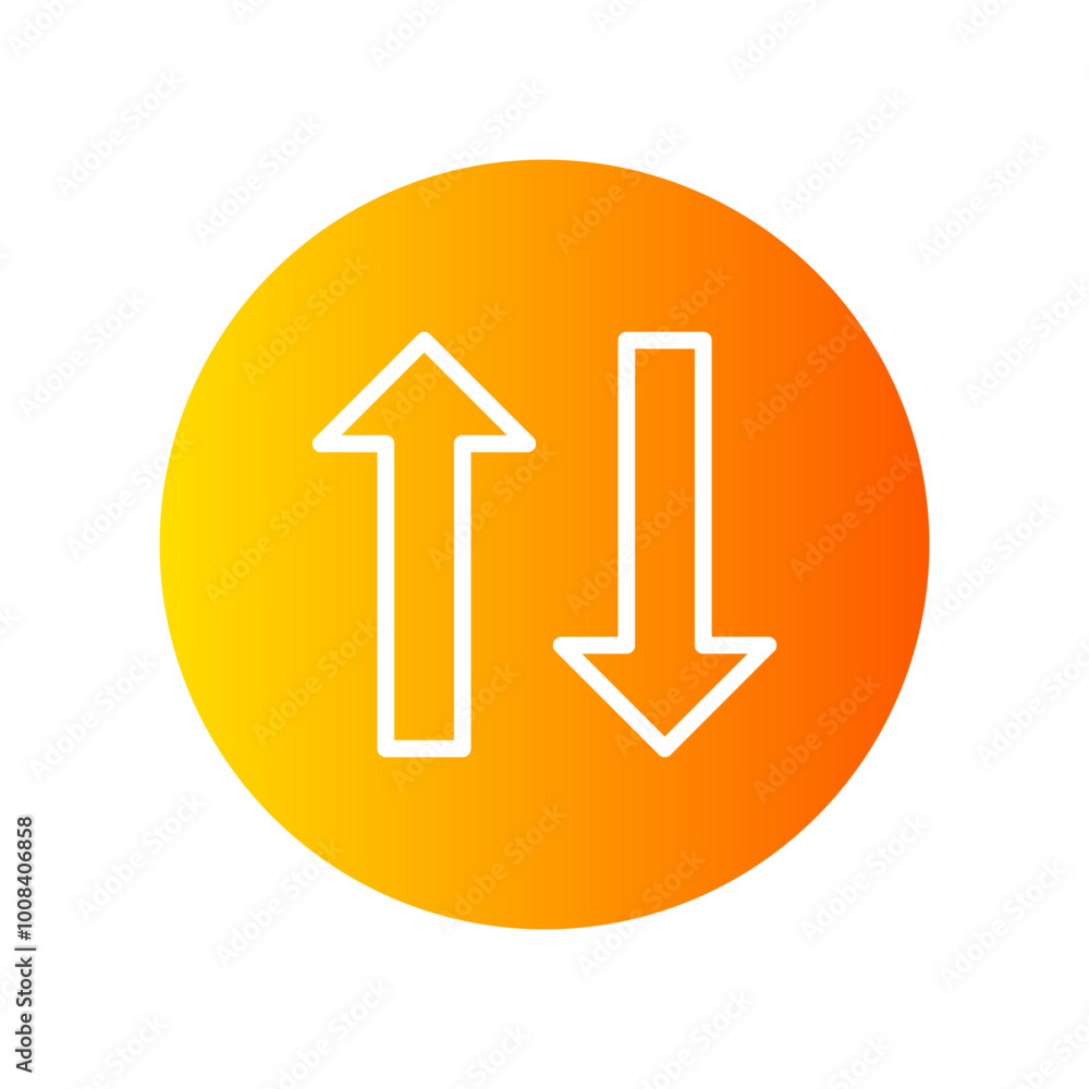 Two way gradient icon Two way gradient icon