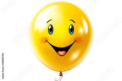 Smiling face emoji balloon	