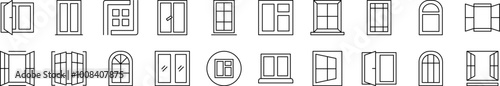 Simple Isolated Line Icons Collection. Editable Stroke. Suitable for Web Sites, Books, Cards, Apps