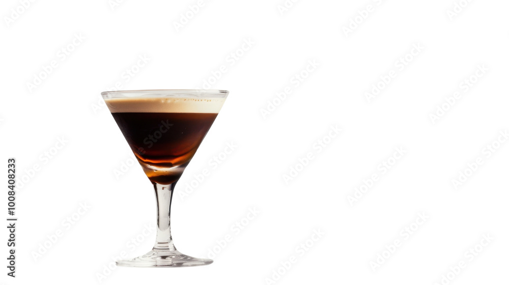 Espresso martini cocktail on white background Espresso martini cocktail on white background