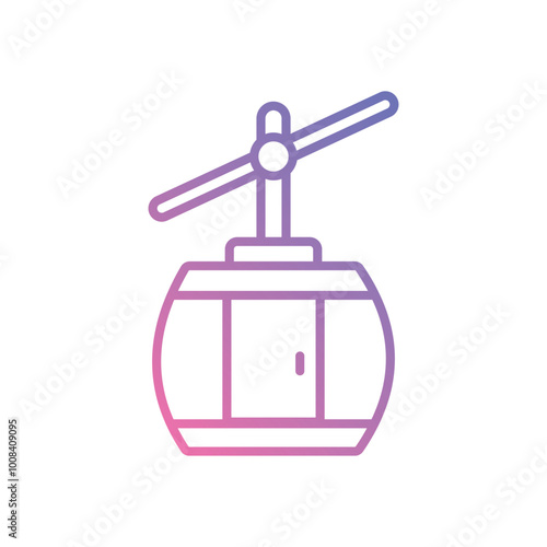 Gondola icon vector stock illustration