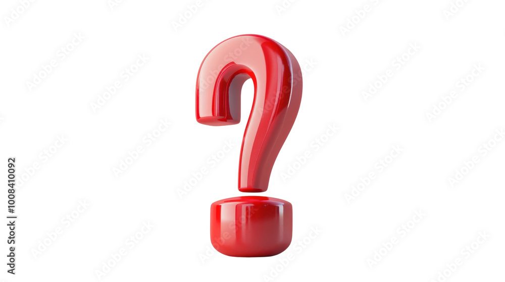 Red question mark on white background Red question mark on white background