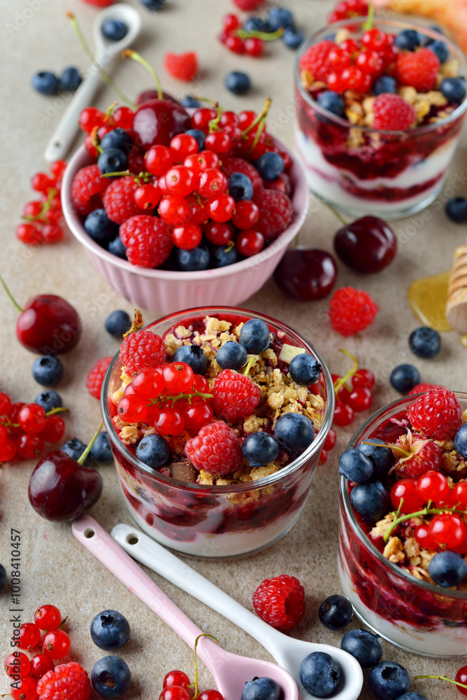 Parfait with berries Parfait with berries