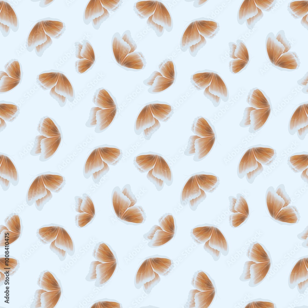 A beautiful pattern featuring blue background adorned with delicate blue butterfly shapes A beautiful pattern featuring blue background adorned with delicate blue butterfly shapes