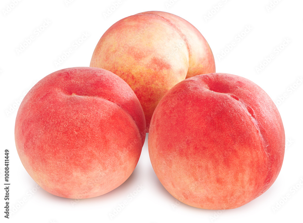 Hakuho pink Peach on white background, Peach premium fruit isolate on white with clipping path. Hakuho pink Peach on white background, Peach premium fruit isolate on white with clipping path.