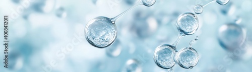 Wallpaper Mural Water droplets on a blurred background, creating a fresh and clean atmosphere. Torontodigital.ca