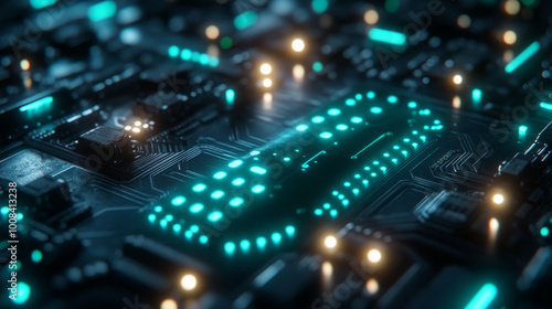 circuit board at night