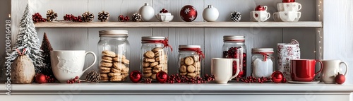 Festive Kitchen Shelf Displ...