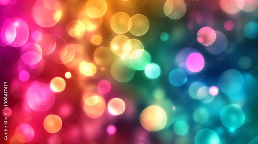 © MikhailAi - Vibrant Bokeh Background with Colorful Light Effects