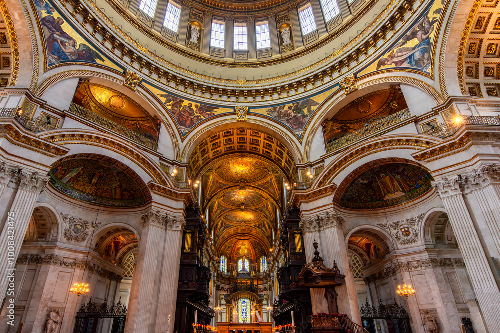 Interiors of St. Paul's cathedral in London, UK Interiors of St. Paul's cathedral in London, UK