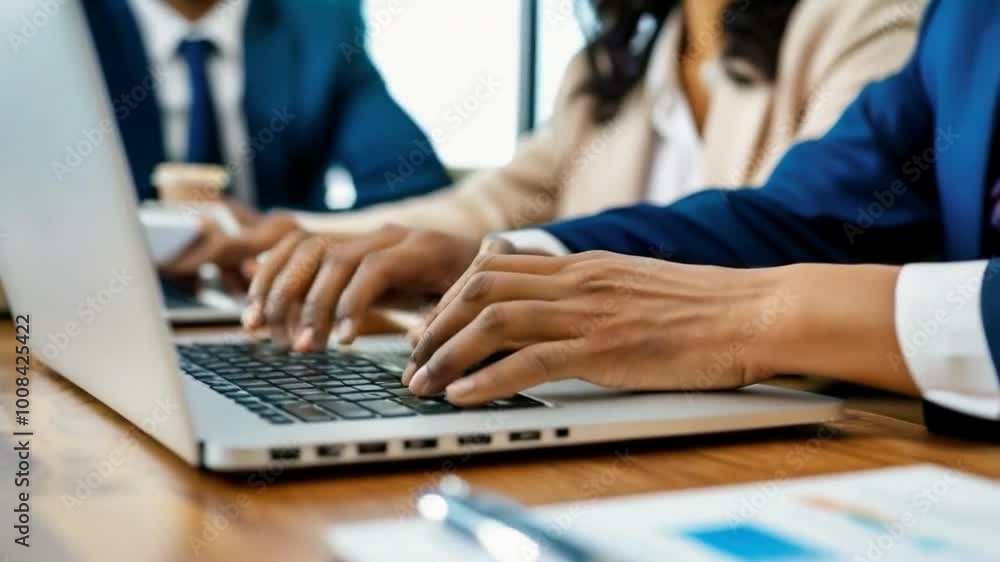 close up of a person typing on a laptop