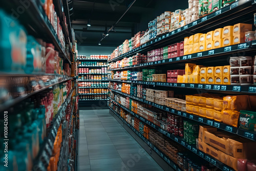 Supermarket Aisles Photo - Grocery Store