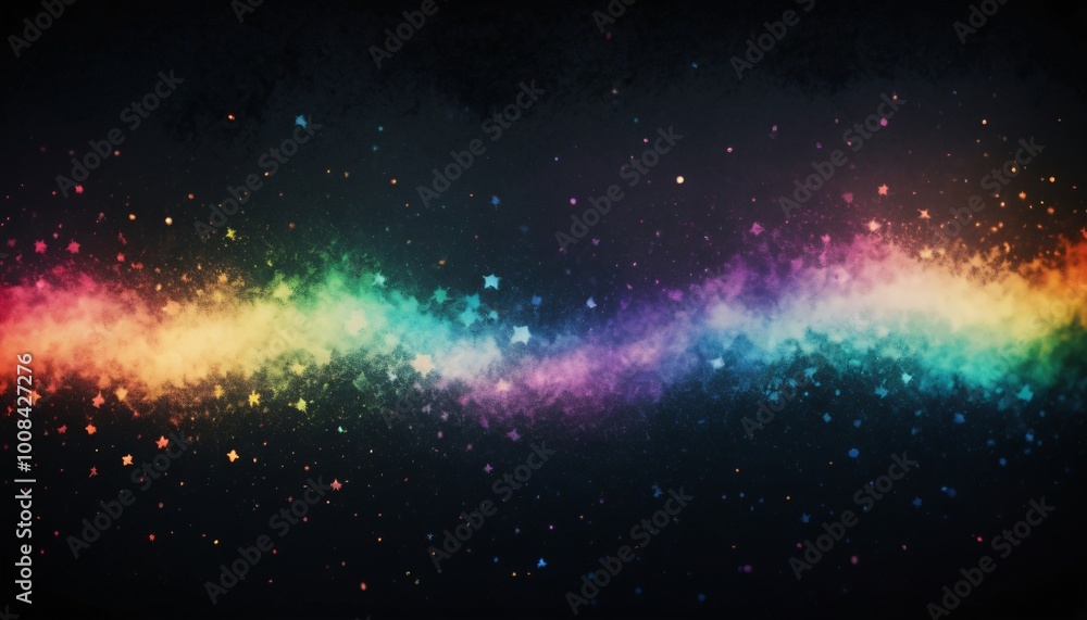 Fototapeta premium colorful color rainbow black background