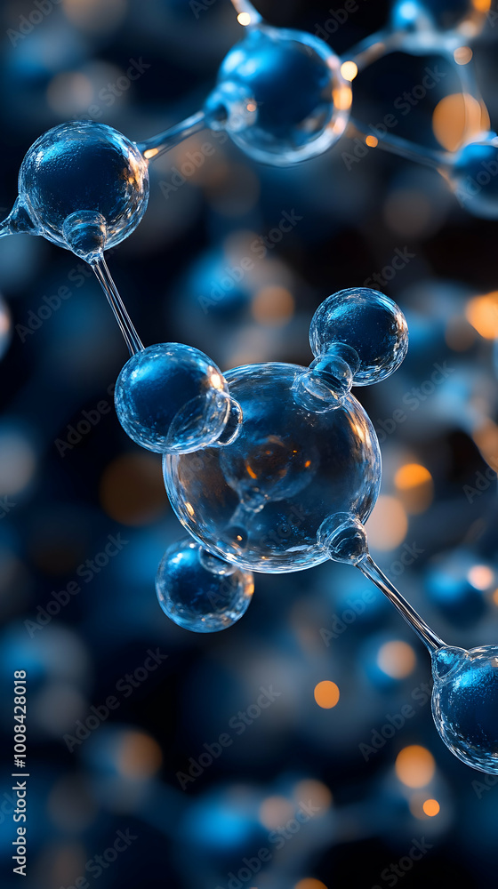 Abstract 3D Illustration of Molecule Structure Abstract 3D Illustration of Molecule Structure