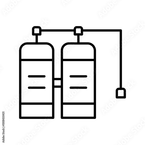 oxygen tank line icon